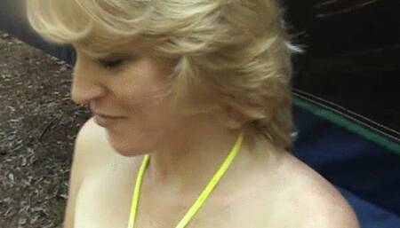 Carmen Blows Stranger Outdoors And Collects His Cum In Her Mouth POV! (mp4 sd)