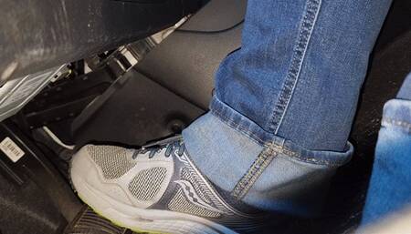 Driving in Saucony Sneakers 2