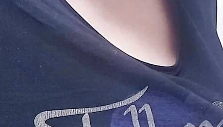 Slut Plays With Her Tits In The Morning