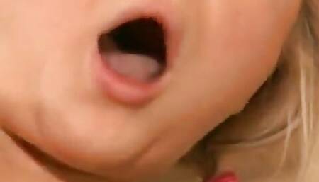 Blonde Slut Screams in Mixed Pleasure and  While Butt Fucked