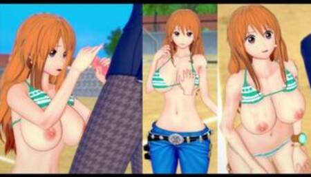 【エロゲーコイカツ！】ワンピース(ONE PIECE) ナミ 3DCG巨乳アニメ動画[Hentai Game Koikatsu! ONE PIECE Nami(Anime 3DCG Video)]