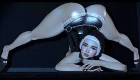 ** FUTA NUN Showing her Big Cock and Balls ** #jackochallenge - Second Life