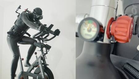 Scuba spinning exercise and the air is running out