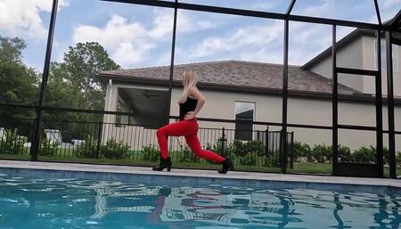 Mandi Trains for Swimming Competition