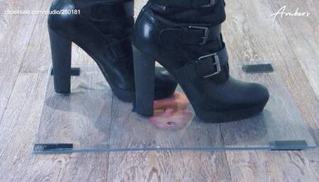 Heeled Biker Boot Cock Trample - Cam 3 - Close View