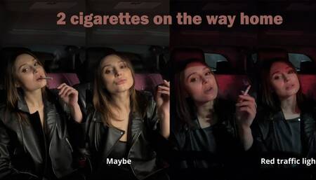 2 cigarettes on the way home in the car (subtitles)