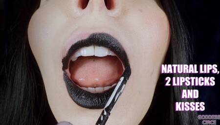 NATURAL LIPS, 2 LIPSTICKS AND KISSES