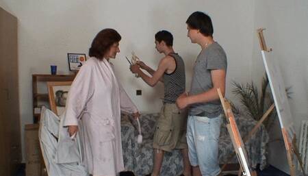 HOUSEWIFE MODEL FUCKED BY TWO YOUNG GUYS