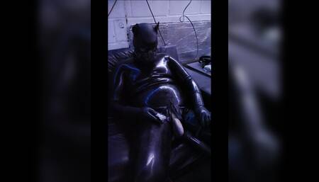 rubber pup drained by milking machine