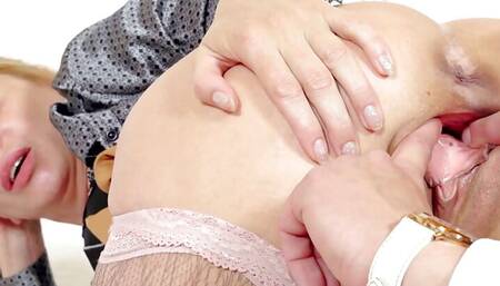 Hot Ukrainian Mature Lady Maya Evans Gets Her Pussy Fingered and Gaped by Younger Boy