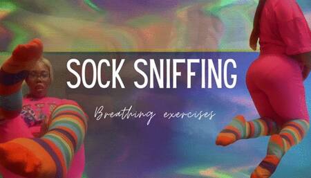 Sock sniffing breathing exercise