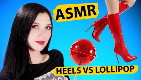 Long-legged hottie crushes various objects with $3,000 boots