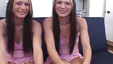 Milton twins go lesbo licking pussy