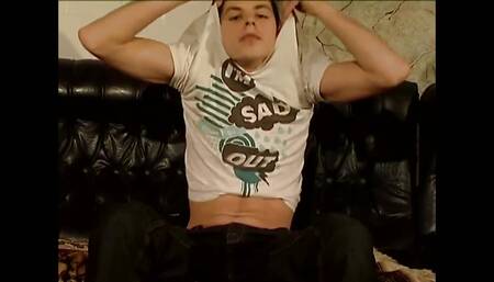 Hot East European Guy in Self Dildoplay