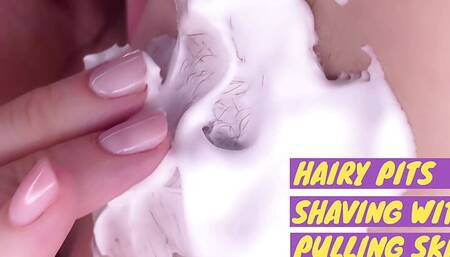 Hairy armpits shaving