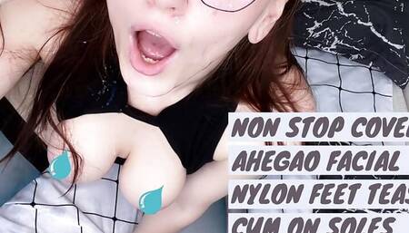 Loads of cum on nylon feet teaser