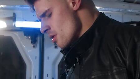 Bearded Officer Olivier Robert Lets Malik Delgaty Pound His Eager Ass & Give Him A Facial - MEN