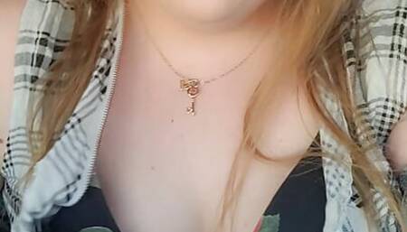 Fully clothed bbw public vibrator moaning orgasm in car