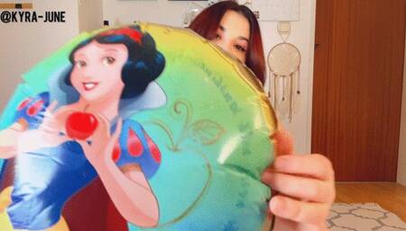 Blowing Disney Balloons ASMR latex and foil