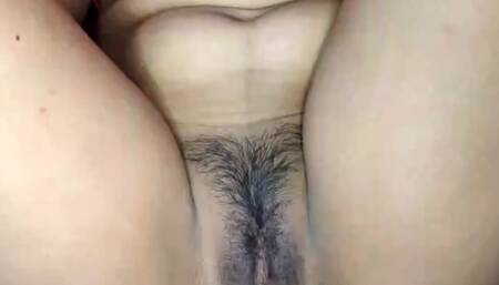Hairy Pussy Fingering and anal asshole fucking vibrator