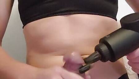 Tslaura plays with her toy