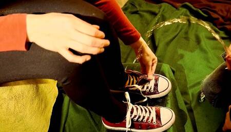 Wet shoes before jogging (artwork without audio)