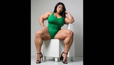 Attractive Muscular Women in Social Situations and Public Settings