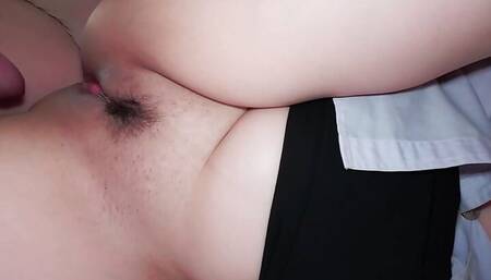 College girl an airline business student gets creampie her tight pussy