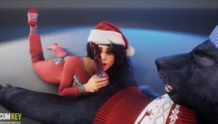 XXXMAS Werewolf Fuck Beauty | Big Cock Monster | 3d Porn WildLife