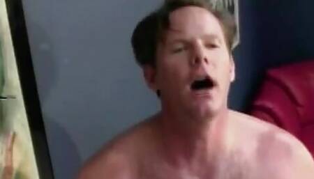 Blonde riding cock and sucking ass