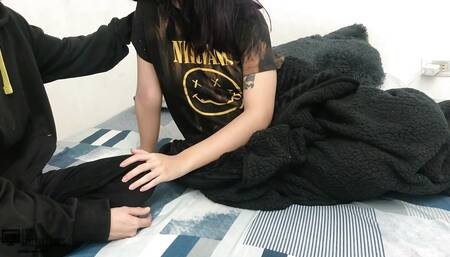 Cute Horny Petite Gets Fucked by Her Stepbrother's Big Cock - Porn in Spanish