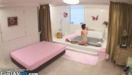 Japanese hot soapy massage with beautiful teen