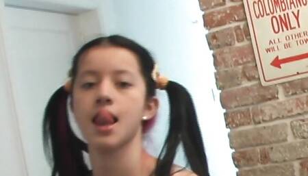 Shaved pussied teen babe Diana