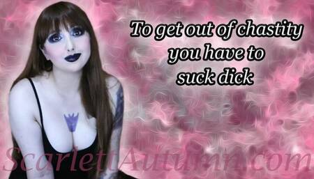 Get out of Chastity by Sucking Dick - MP4 SD 480p