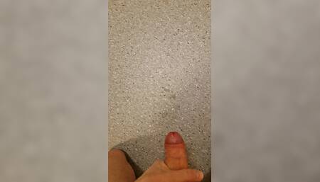 Cumshot on floor