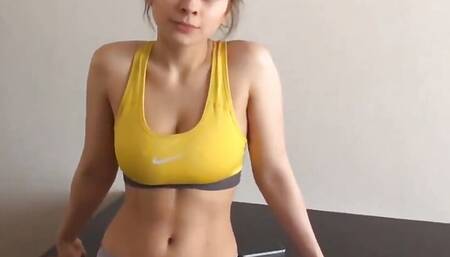 Hard work out with sexy girlfriend