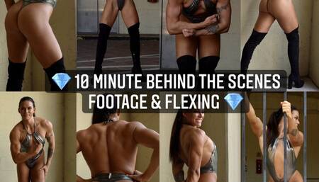 Muscle Girl Superhero Flexing in Bodysuit &amp; Thigh High Boots