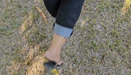 Stephanie Foot Soles Show outdoors