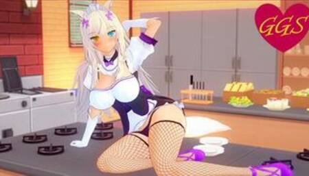 Nekopara: Coconut baking a cream pie