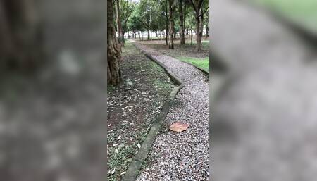 Barefoot Slave Training. Rocky Path and Cigarettes