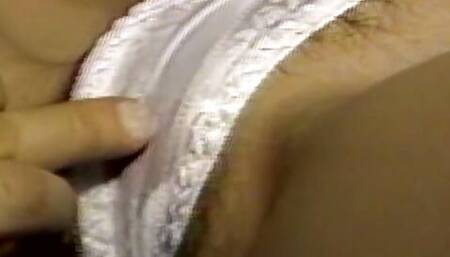 Masked man fuck her and cum on her heel