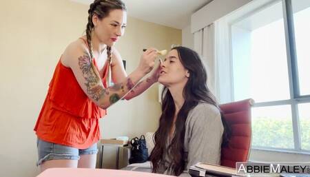 Awesome sex with a gorgeous couple Abbie Maley and Tara Lynne