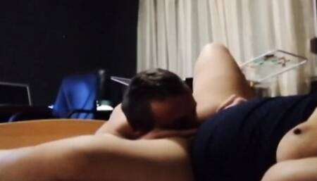 Nephew love taste of aunty pussy, family sex