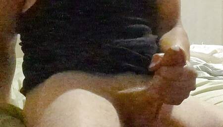 stroking my cock till I cum.