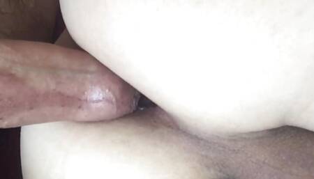 The virgin hole of a femboy is under great pressure from a powerful member of a fucking point!