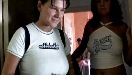 Two naughty German girls getting filmed while masturbating