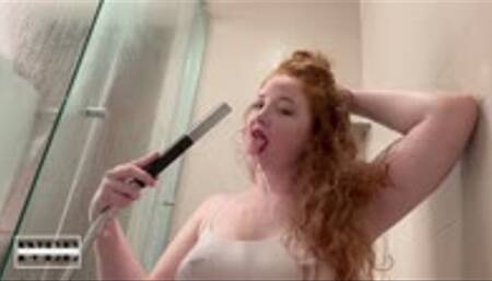 Wet Tshirt Shower Head Masturbation