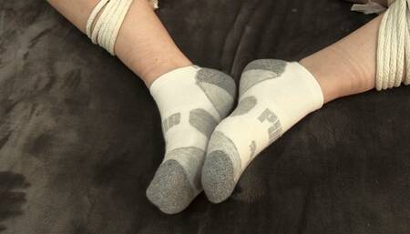 Dakota Charms Wants to Play in Bondage : a rope handcuff sock struggle movie