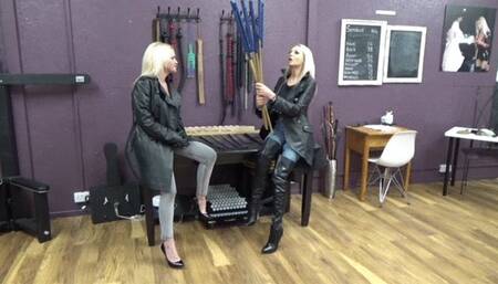 Punishment slave is severely tested with new canes