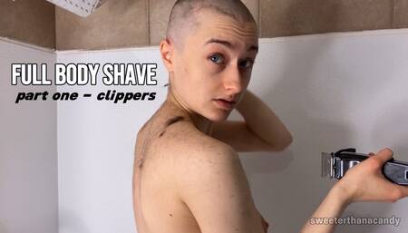 Full Body Shave Part One: Trimming with Clippers